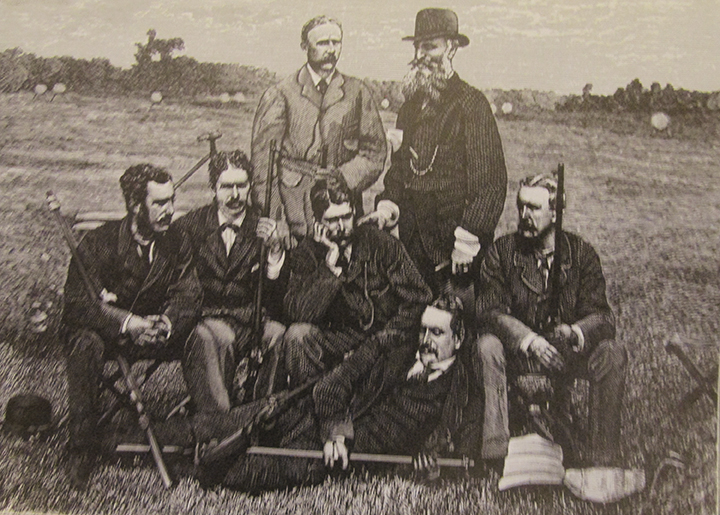 The Irish team: Bennett Match winner, John Rigby, back row standing at left.